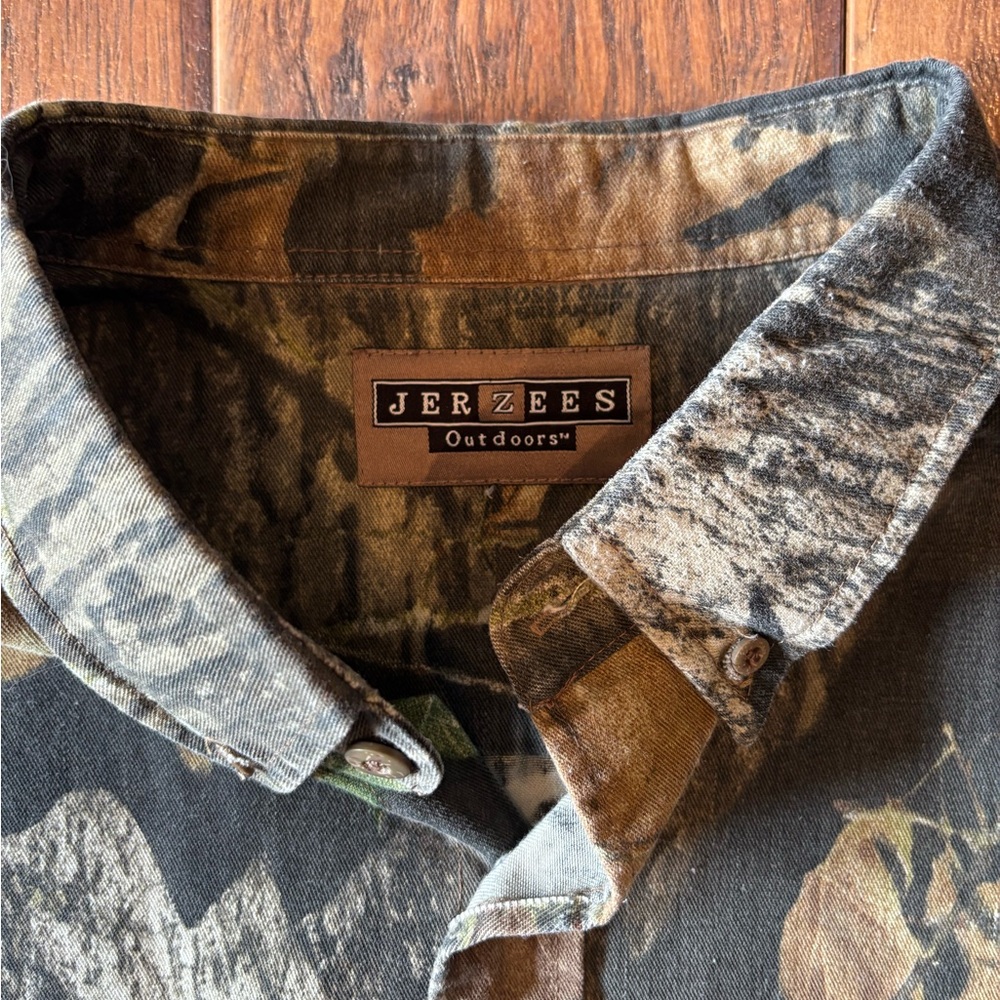 Vintage 90s Jerzees Mossy Oak Button-Up - Picture 4 of 6